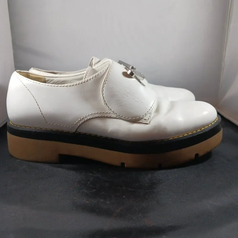Alexander Wang Women's size 38 US size 7M White Platform Loafer Leather